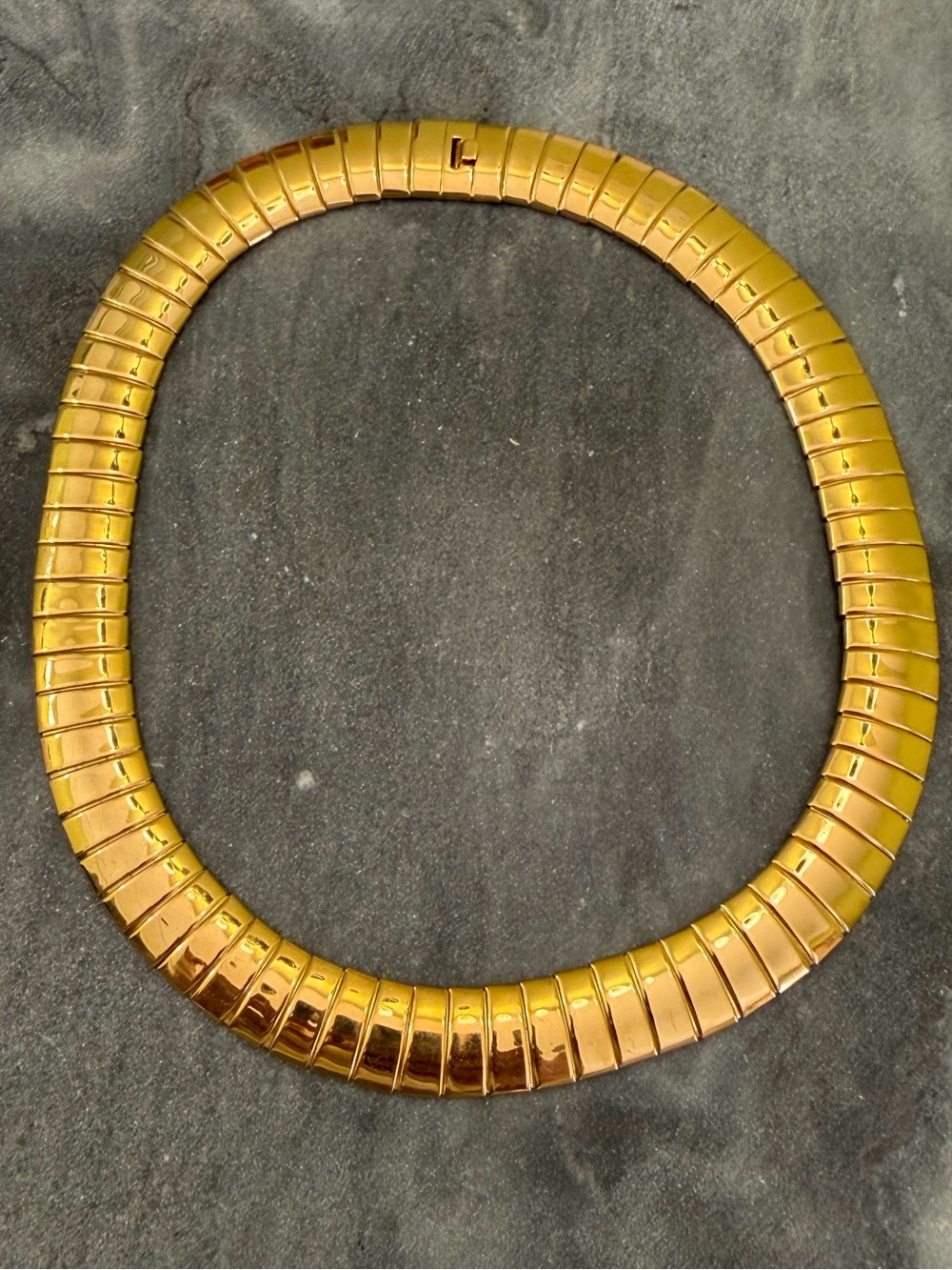 Vintage Monet Gold Statement Linked Collar Necklace